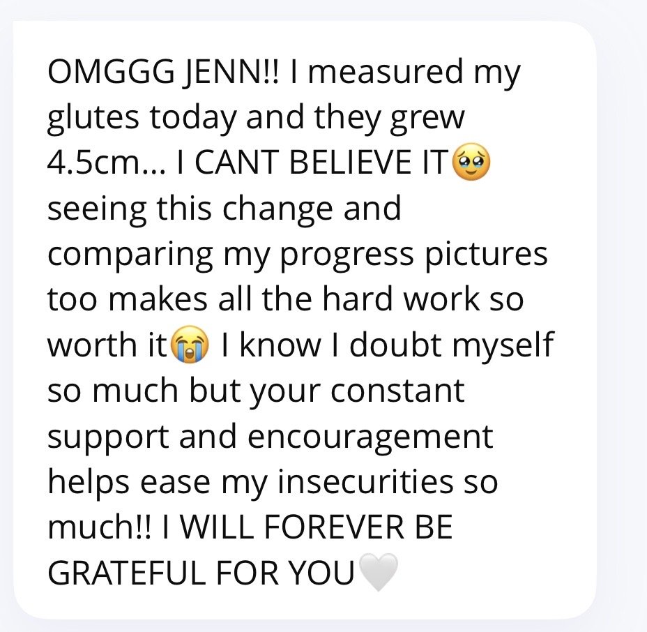 Message from a client to Jen