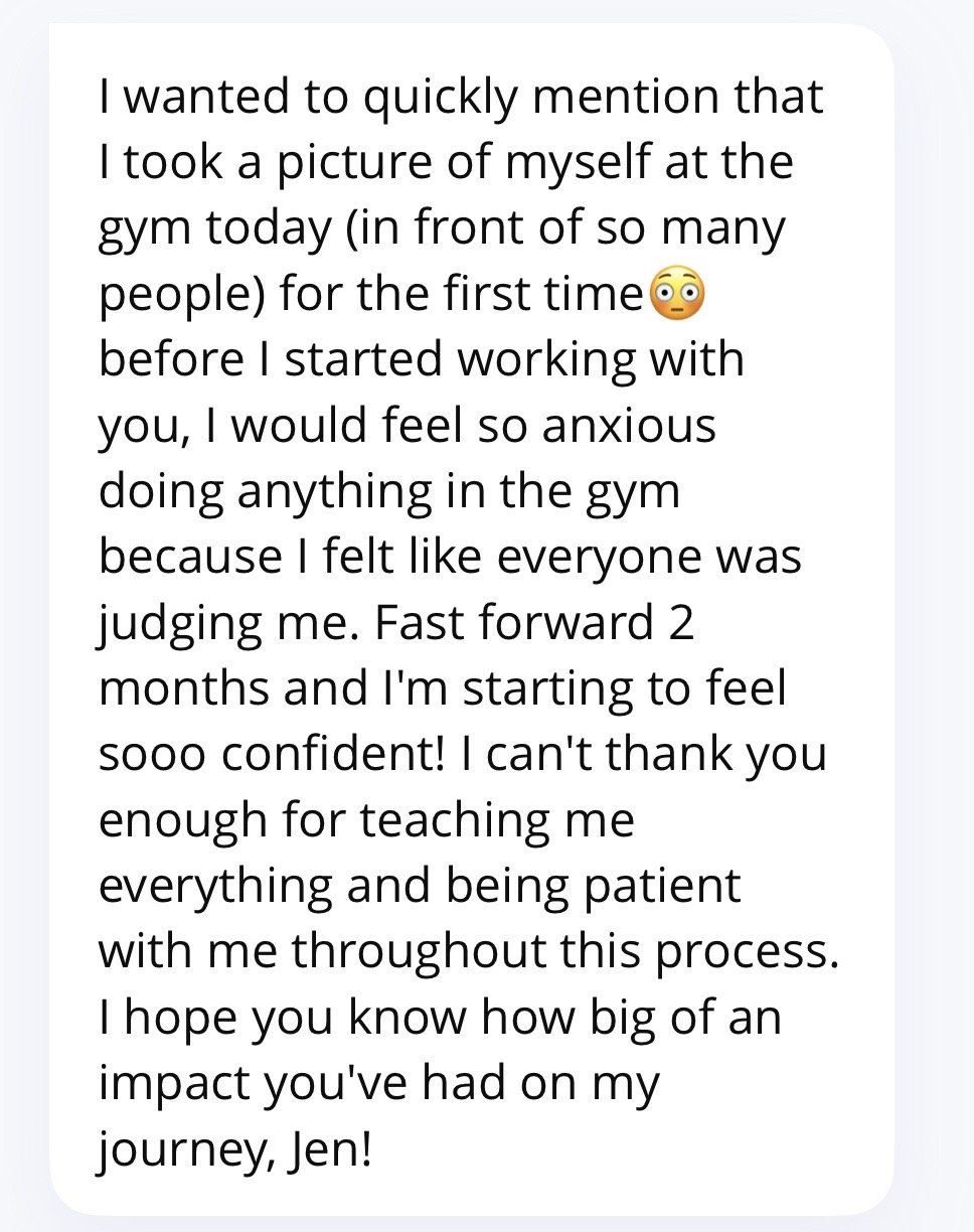 Message from a client to Jen