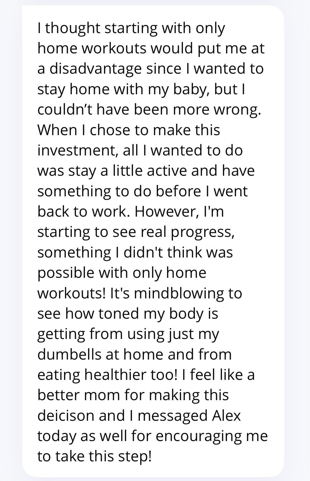 Message from a client to Jen