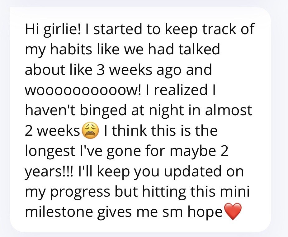 Message from a client to Jen