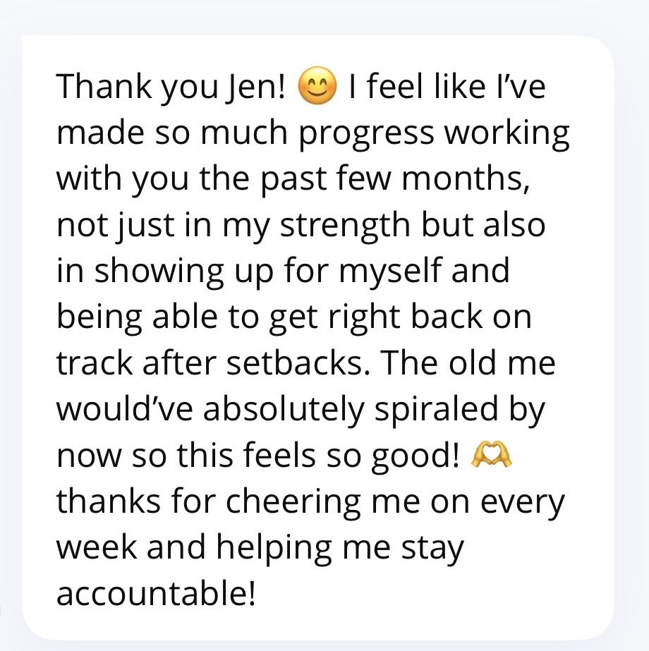 Message from a client to Jen