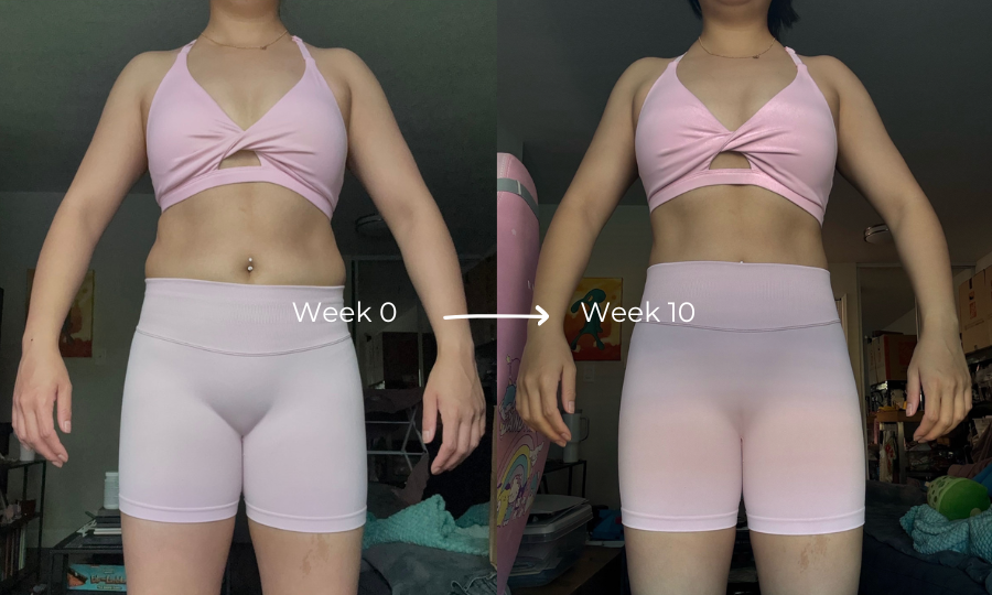 Client progress, before beside after