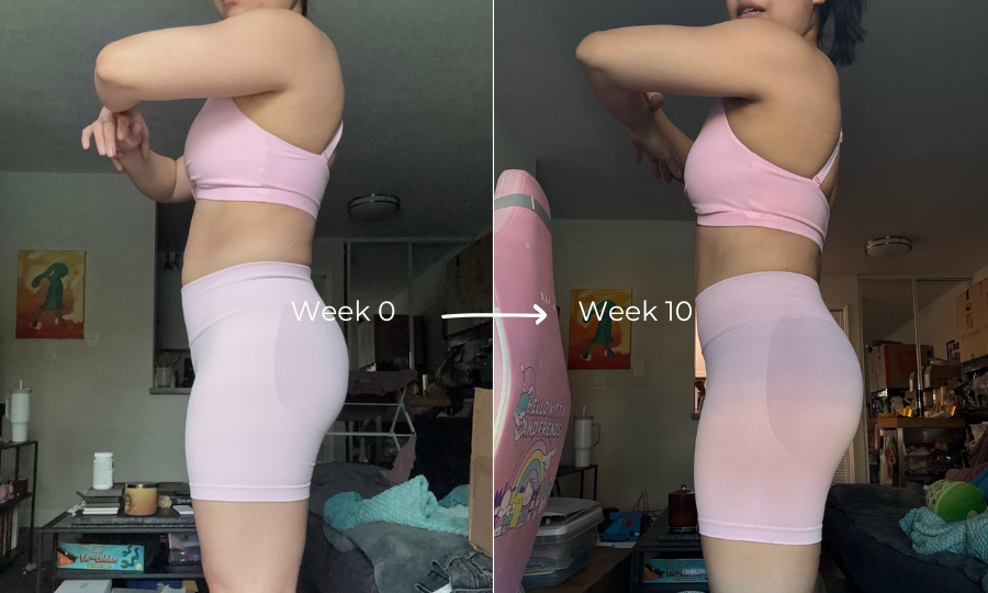 Client progress, before beside after