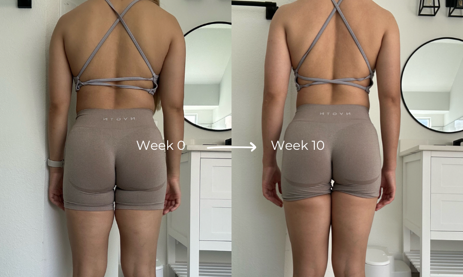 Client progress, before beside after