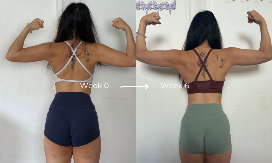 Client progress, before beside after