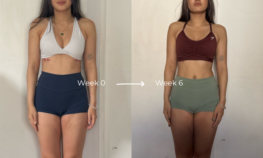 Client progress, before beside after