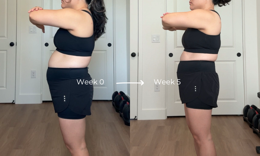 Client progress, before beside after